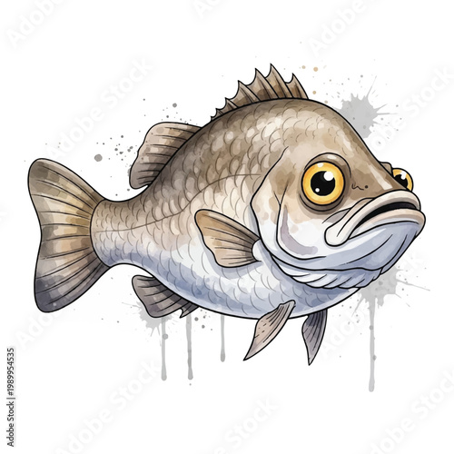 Large Fish with Big Yellow Eye.