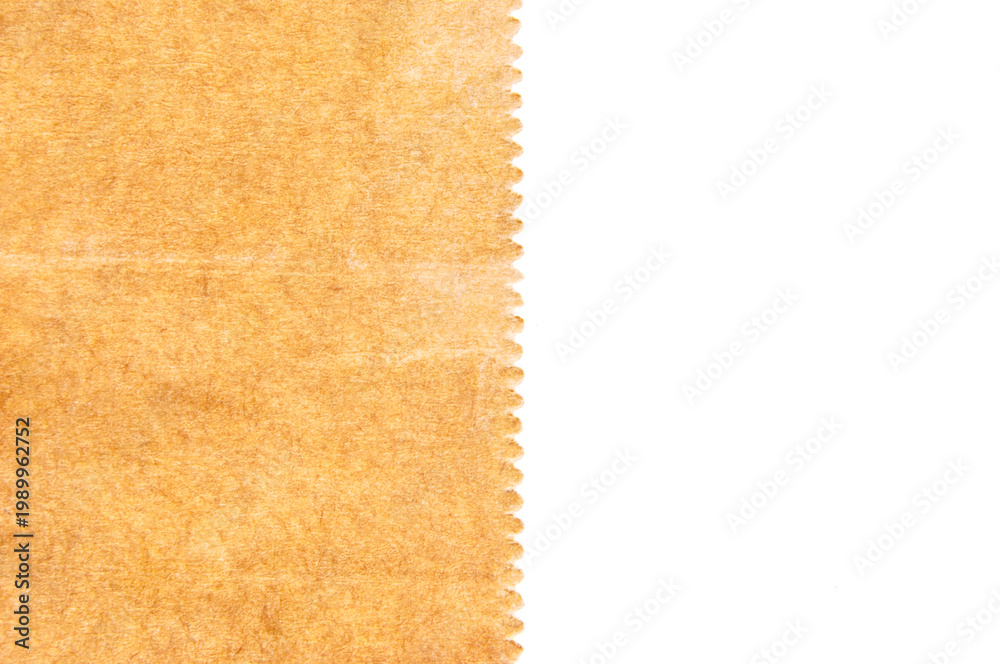 Fototapeta premium Kraft Paper Texture with Decorative Zigzag Edge Border