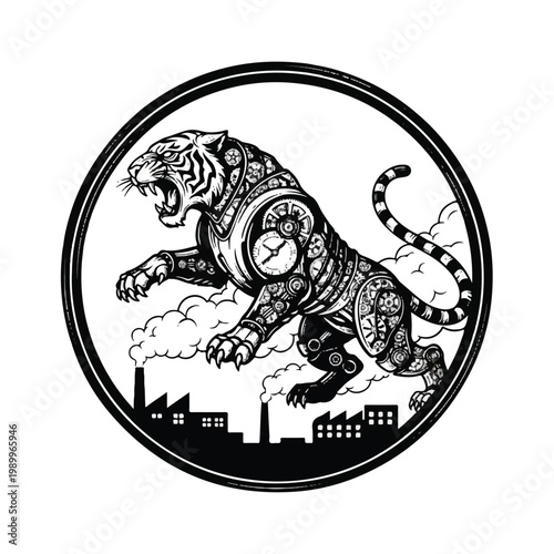 Mechanical Tiger Robot Design Concept.