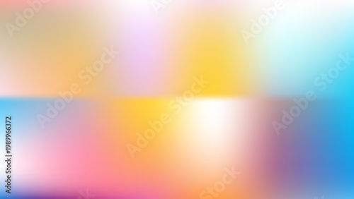 A horizontal split gradient vector background features a bright central line separating warm pink, orange, and yellow tones from cool blue and purple hues.
