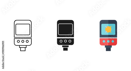 smartwatch icons, wearable technology, fitness trackers