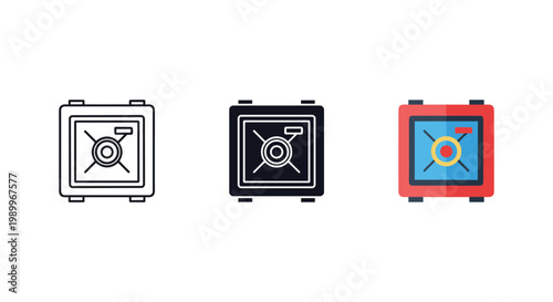 safe icons, security symbols, financial protection