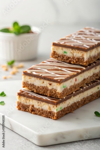 Caramel Mint Cookie Pie Gourmet Dessert Photography Food Styling Baked Goods Sweet Treat Premium