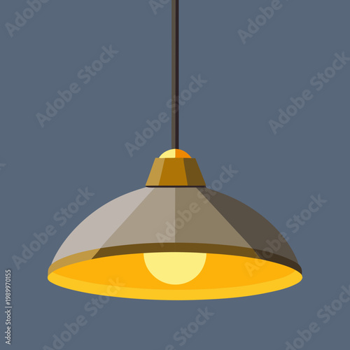 A Hanging Pendant Light Fixture with Warm Illumination