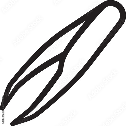 Illustration of tweezers icon for web and app.
