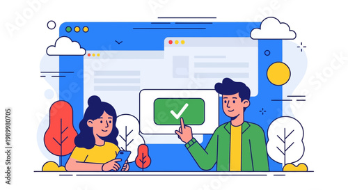Software Update Confirmation and User Interface Illustration