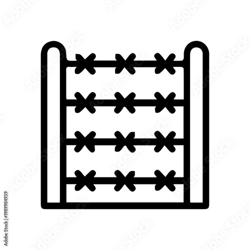 Barbed Wire Security Icon