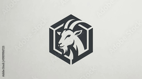 goat farm illustration logo