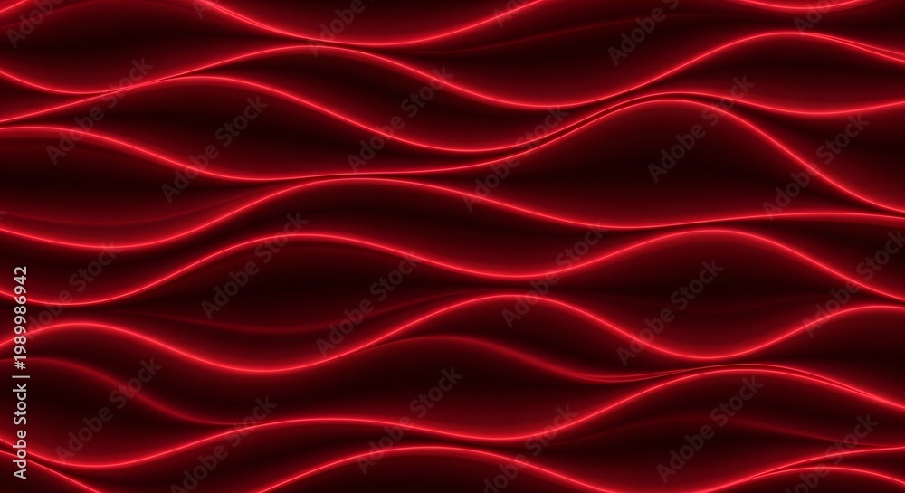Obraz premium Abstract red neon wave pattern a vibrant and energetic background texture