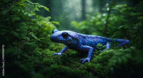 fantasy mystical creature animal in magical forest close up shot
