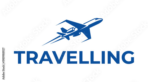 Traveling Airplane Logo Design.