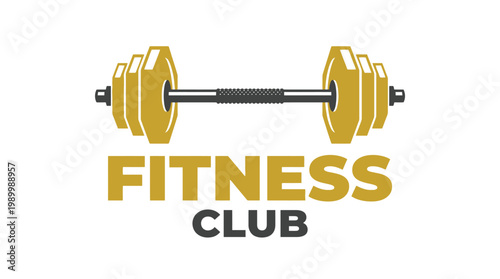 Fitness Club Dumbbell Logo Design.