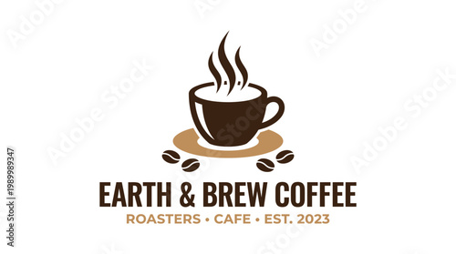 Earth and Brew Coffee Logo Design.