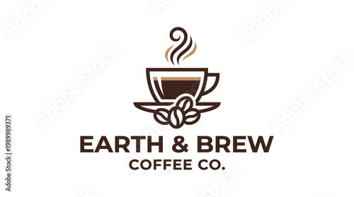 Earth and Brew Coffee Co. Logo Design.