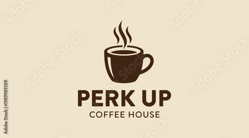 Perk Up Coffee House Logo Design.
