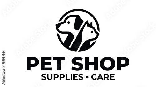 Pet Shop Supplies and Care Logo.
