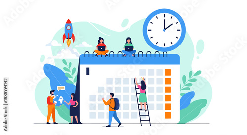 Collaborative Team Planning and Scheduling Around a Large Calendar in a Modern Office Environment.