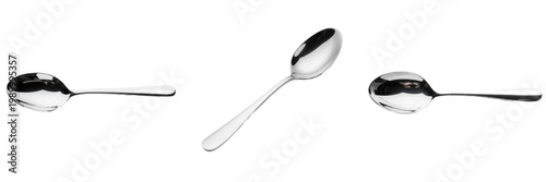 Polished Stainless Steel Spoon PNG, Kitchen Utensil Clipart Illustration, Silver Cutlery Tableware Graphic, Culinary Dining Tool Element, Professional Restaurant Flatware Art