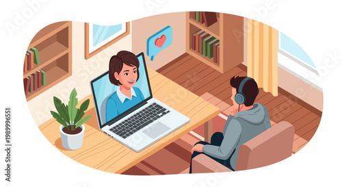 Online Therapy Session with Male Therapist.