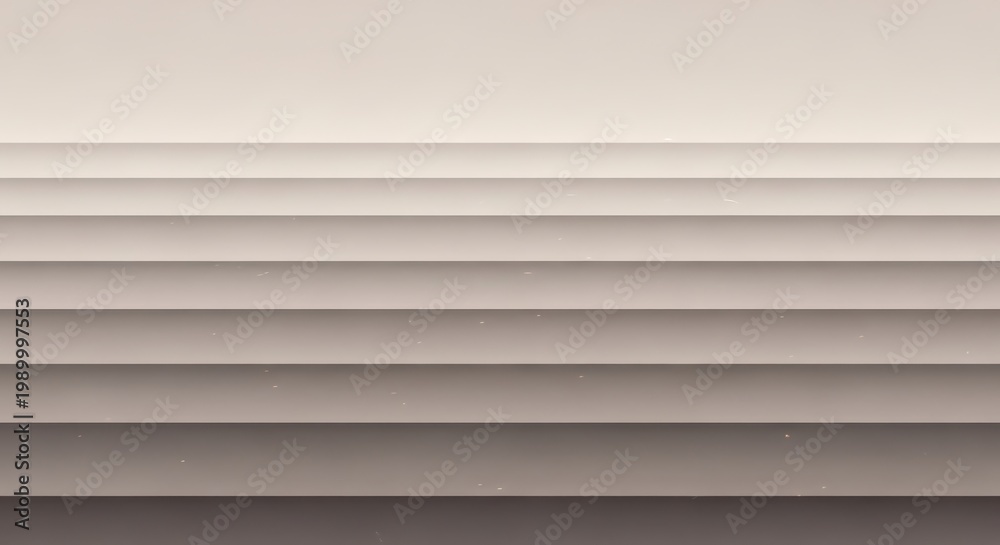 Fototapeta premium A close-up view of stacked horizontal slats in varying shades of brown and beige on a white background.