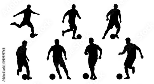 Football Stock Vector, football player silhouette.