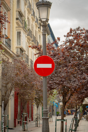 street sign in Madrid