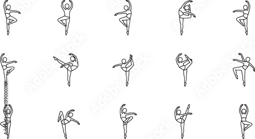 Black and white of diverse human figures in various poses