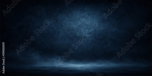 A dark blue sky with mystery clouds creates a textured storm background featuring a motion of smoke, mist, and fog over deep water