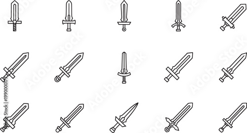 Black and white of various tools and hardware hammer