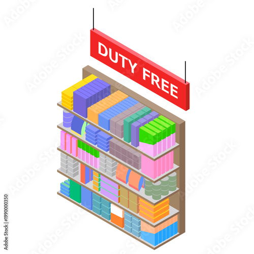 免税品の商品棚