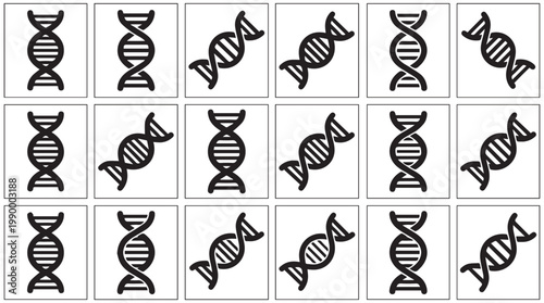 DNA Double Helix Structure Symbols.