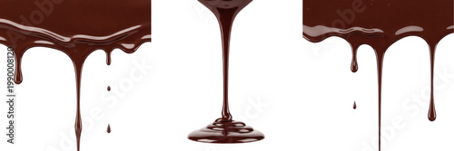 Quadro su tela Liquid Dark Chocolate Pour PNG, Creamy Cocoa Dessert Clipart Illustration, Sweet
