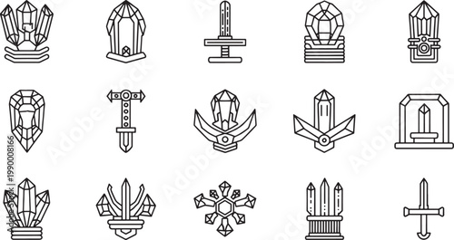 Black and white of various antique lamps and candelabras