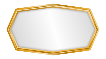 Empty Gold Frame Badge Banner Design
