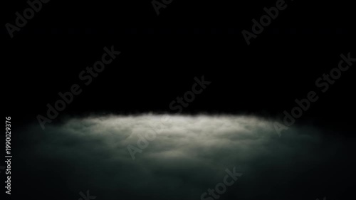 Thin cinematic fog moving toward the camera against a transparent background. 4K looping video, alpha channel, atmospheric fog overlay. Pro Res 4444