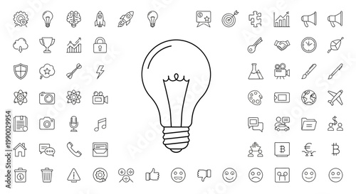 Light Bulb Icon Symbol Idea.
