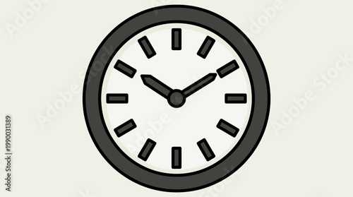 Round analog wall clock illustration for time management concepts.