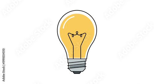 Light Bulb Glowing Bright Idea.