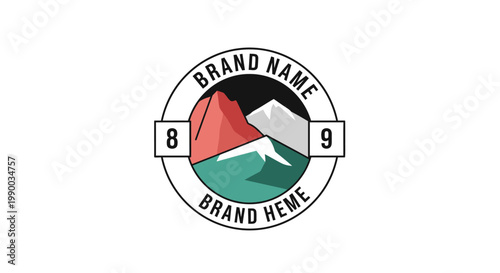 Mountain Logo Design Template Elements.