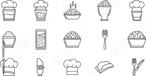 Assorted household and tools in flat style household tools