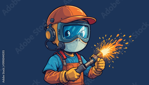 welder working in the factory