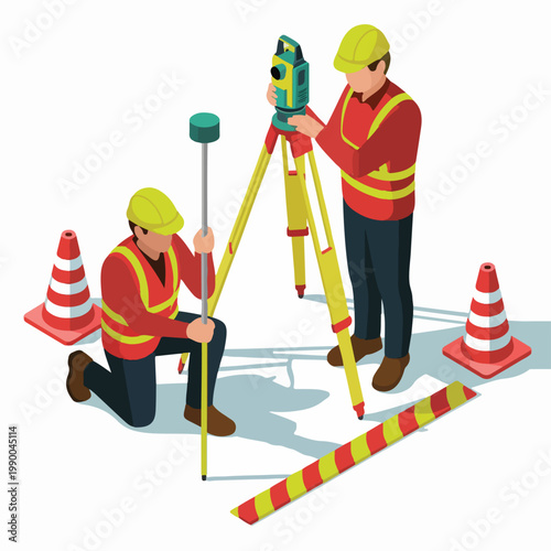 Total Station Surveying Team