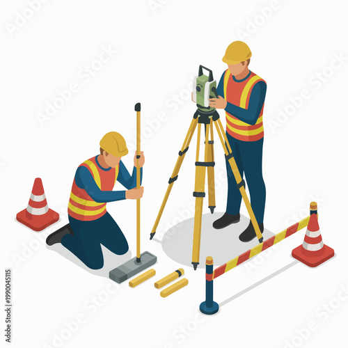 Total Station Surveying Team