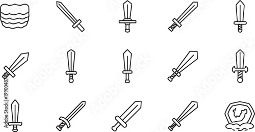 Black and white of light bulbs, switches, and plugs