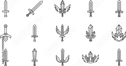 Black and white of various candlesticks and chandeliers