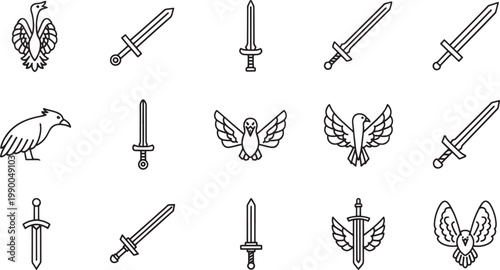 Black and white of various tools and hammer wrench