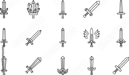 Black and white of various tools and utensils hammer