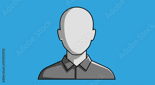 Generic user profile icon representing an anonymous individual or default avatar placeholder, ideal for web applications, social media, and digital interface designs