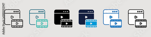 Video Single Icon Pack Multistyle