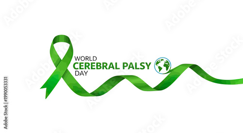 Green Ribbon for World Cerebral Palsy Day.